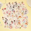 Pegatinas para Manual de Niños, Pegatinas de Personajes de Dibujos Animados Estilo Antiguo, Pegatinas Impermeables para Niñas, Pegatinas Decorativas para Diario de Vitalidad en Stock