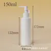 Frasco de óleo essencial 100/120/150ml frasco vazio para limpador facial plástico HDPE tipo pump frasco para condicionador e removedor de maquiagem
