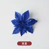 Flores Plásticas com Glitter Dourado de Natal (9 unidades), Flores Coloridas de Natal, Opções Multicores, Guirlanda, Decorações para Árvore de Natal, Acessórios de Flores de Natal