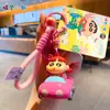 Llavero Original Crayon Pequeño Nueva Dimensión Dinámica Accesorios de Moda para Parejas Cadena Colgante Linda para Mochila Escolar Llavero para Llaves de Coche