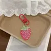 Chaveiro de Morango Brilhante Perolado Primavera e Verão Pingente de Mochila de Menina Melhor Amigo Casal Presente Acessórios Atacado