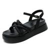 Internet Celebrant Popular Fairy Style Sandálias Femininas 2024 Summer Wear Estilo Coreano All-match Thick High Heel Thick Sole Shoes com sapatos romanos