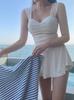 2025 Nuevo Traje de Baño para Mujer Conservador de una Pieza Estilo Falda Hermoso Aspecto Adelgazante Sexy Coreano Ins Hada Traje de Baño para Aguas Termales