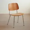 Silla de comedor retro nórdica para sala de estar del hogar, silla con respaldo de madera maciza, silla de diseño para reuniones, mesa y sillas de comedor vintage para cafetería