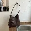 Bolso cubo tejido de gran capacidad de moda transfronterizo para mujer, nuevo de moda verano 2026, bolso de hombro y bandolera