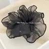 Goma para el pelo de malla perlada estilo coreano, nueva y sencilla, de color liso, accesorio para el cabello moderno y elegante, adorno capilar versátil
