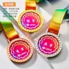 Medalla de Cristal Competición de Maratón Campeón Infantil Medalla de Oro Honor Estudiante Placa Metálica