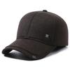 Gorro de algodón cálido a prueba de frío para exteriores invierno nuevo gorra de béisbol para hombre moda combinable para mediana edad y ancianos orejeras gorra con visera