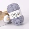 Bola de Lã de Algodão Leite Colorida Infantil Fofa para Bebê Iniciante Tricô Cachecol Material de Boneca Arte de Tricô à Mão DIY