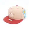 Gorra de Hip-Hop de Ala Plana para Niñas, Nuevo Sombrero de Sol de Otoño, Gorra de Béisbol de Oso de Dibujos Animados Linda, Gorra de Niño para Exportación