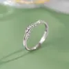 Anillo de Espiga de Trigo para Mujer, Estilo Coreano, Anillo Ajustable de Hoja Fresco y de Moda, Exquisito Anillo de Hoja para el Dedo Índice de Estudiante para el Trayecto