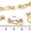 Fivela de botão de flor em ouro 14K com retenção de cor, fecho para corrente, pulseira, fecho de conexão de ponta, acessórios para joias DIY
