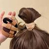 Banda de goma con forma de cabeza de oso, cuerda para el cabello elástica simple y de alta elasticidad, aro de toalla duradero, cuerda para el cabello marrón sin costuras, accesorios para el cabello