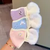 Máscara Cálida y Orejeras Integradas para Niños Otoño e Invierno Niños y Niñas Kuromi Antihielo y Viento Frío Máscara de Felpa Engrosada