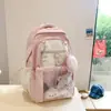 Mochila para Niña de Primaria, Bolso Rosa Estético de Alto Valor para Niñas de Secundaria, Mochila Linda de Capacidad Pequeña, Mochila de Doble Hombro de Gran Capacidad