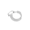 Anillo de cadena suave de plata esterlina S925 para mujer, diseño de nicho, personalidad única, ajustable y combinable.