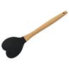 Cuchara de Silicona con Mango de Madera Creativo en Forma de Corazón Personalizada Utensilios de Cocina para el Hogar Cuchara para Ollas Herramientas de Cocina para Cocinar