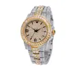 Reloj para Hombre Missfox Nuevo Moda Europea y Americana Incrustado de Diamantes Acero Inoxidable Resistente al Agua Reloj de Cuarzo Totalmente Diamantado