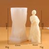 Molde para Vela Aromática Ornamentada de Gestação Transfronteiriça, Molde de Silicone para Gotejamento de Corpo Nórdico