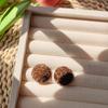 Pendientes con estampado de leopardo flocado de otoño e invierno 2024, nuevos y populares pendientes de alta sensación, pendientes ligeros de lujo de nicho, pendientes de temperamento únicos para mujer