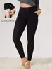 Leggings térmicos elásticos de cintura alta estilo europeo y americano más vendidos de Amazon para mujer, adelgazantes y alargadores de piernas, adecuados para usar como prenda exterior