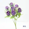Ramo de Flores Artificiales, Flores Falsas, Flores Artificiales al por Mayor, Decoración de Mesa, Decoración del Hogar, Flores de Seda, Ramo de Novia, 7 Cabezas de Perlas