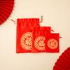 Brocado Estilo Chinês Vermelho Saco da Bênção Cordão Celebração de Casamento Saco de Doces Embalagem de Joias Saco da Bênção Laço