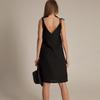 Camisola de Noche Negra Transpirable, Holgada, Cómoda, Suave, 100% Algodón, Estilo Europeo y Americano 2026, Ropa de Casa Exclusiva Transfronteriza para Mujeres, Venta al por Mayor