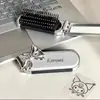 Peine de Cojín de Aire Gato Kt Plegable Portátil Peine de Bolsa de Aire para Mujeres Uso en Casa Peine Espejo con Forma de Corazón Girly Peine de Cojín de Aire Integrado