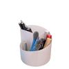 Portalápices giratorio simple, caja de acabado de escritorio multifuncional para cosméticos, papelería, caja de almacenamiento de cocina