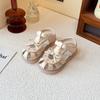 Zapatos de Niña Sandalias Infantiles 2025 Nuevo Verano Sandalias de Niña Pequeña con Tiras Cruzadas Huecas Lazo Zapatos de Princesa de Suela Suave para Bebé