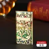 Nuevo Encendedor Floral Colorido en Relieve con Llama Roja, Encendedor de Cigarrillos a Prueba de Viento, Encendedor de Regalo de Alto Valor para Comercio Transfronterizo