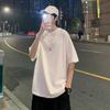 Camiseta Masculina de Manga Curta Estilo Americano Tamanho Plus Size Estrela Moda Verão Marca Oversize Popular na Internet Casal Lantejoula Meia Manga