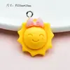 Colgante de llavero de resina simulación lindo estrellas y luna nubes arcoíris helado accesorios de joyería hechos a mano DIY