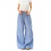 Pantalones Largos Casuales Versátiles de Pierna Recta y Pierna Ancha Unisex con Cuadros de Estilo Americano de Marca de Moda Primavera K134