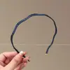 Diadema Ondulada Fina de Mezclilla de Gama Alta, Diadema de Estilo Moderno y de Moda, Accesorio para el Cabello para Mujeres, Pinza para el Cabello para Lavarse la Cara