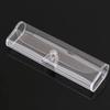 Caja plegable para gafas presbópicas, caja de plástico, caja transparente, caja con clip, antena, gafas presbópicas, bolsa con cremallera, estuche de cuero para gafas en stock