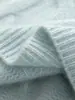 Suéter feminino de cashmere, gola redonda, tricotado com padrão texturizado, caimento solto, mangas compridas, leve, luxuoso e estiloso, com um toque relaxado e casual, e tecido mais espesso para maior aquecimento