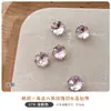 Decorações de Unhas Artísticas Octogonais Corte Rosa de Celebridade da Internet, Strass de Cristal de Alta Qualidade com Base Pontuda, Strass para Unhas Branco Transparente Rosa Champagne Moonlight Atacado