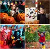 30Pzs Colgantes Decorativos de Madera Lindos e Interesantes de Halloween Sombrero de Bruja Calabaza Colgantes Adecuados para Fiestas de Halloween