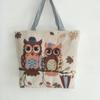 Bolsa de Ombro Único de Lona Retro para Comércio Exterior Atacadista, Bolsa de Praia com Bordado de Padrão Grande Tailandês, Bolsa Transversal Feminina de Grande Capacidade Estilo Étnico