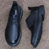 Outono 2026 Respirável Inverno Mais Veludo Novo Couro Genuíno Sapatos Masculinos Atacado Modernos Solado Macio Casual de Negócios Trabalho Formal Sapatos de Couro