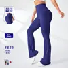 Calça de Yoga de Cintura Alta Estilo Europeu e Americano, Levanta Bumbum, Esconde Barriga, Perna Larga, Calça Flare, Caimento Solto para Corrida, Fitness, Roupa Externa, Roupa Esportiva Emagrecedora para Mulheres