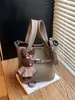 Bolso Retro de Cesta de Verduras de Mano para Mujer 2025 Nuevo de Moda Tendencia Estilo Coreano Bolso Cubo Versátil Bolso de Hombro Cruzado
