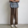 Calças novas de primavera e outono de 2024 para homens e mulheres, casal, moda solta, reta, casual, estilo Hong Kong, calças de escritório da marca da moda