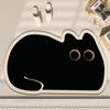 Tapete de chão estilo lama diatomácea em forma de gato de desenho animado Tapete de entrada Tapete de banheiro Tapete de banheiro