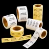 Etiquetas adhesivas "Hecho en China", rollos de etiquetas adhesivas personalizadas para identificación de origen, etiquetas autoadhesivas, papel de impresión para marcas comerciales de productos de exportación.