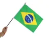 [Fábrica de bandeiras] Bandeira do Brasil 48*48cm turbante bandeira da Copa do Mundo torcedores animados lenço quadrado