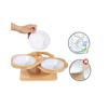 Soporte de Madera para Comedero de Mascotas Vertical Giratorio Comedero para Alimentos para Mascotas Inclinado con Protección para el Cuello Mesa de Comedor para Mascotas Soporte para Comedero de Gato Alimentador