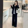 Outono 2026 Moda Gestante Simples e Estiloso Conjunto de Duas Peças Nova Era Redutor de Medidas Falso Conjunto de Duas Peças Blusa Solta e Calça de Gestante Ajustável